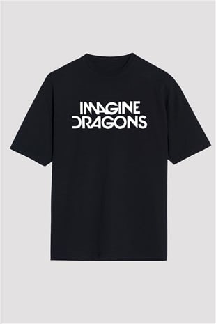 Imagine Dragons Siyah Unisex Oversize Tişört T-Shirt