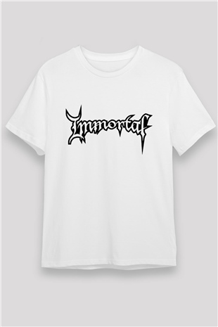Immortal Beyaz Unisex Tişört T-Shirt - TişörtFabrikası
