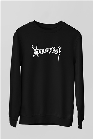 Immortal Siyah Unisex Sweatshirt