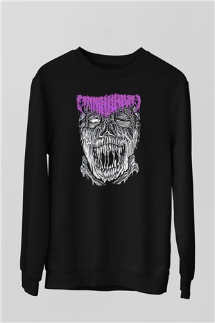 Impetigo Baskılı Unisex Siyah Sweatshirt