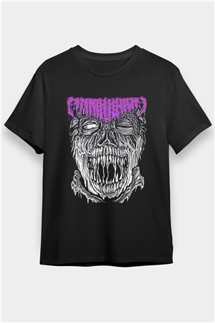 Impetigo Baskılı Unisex Siyah Tişört - Tshirt