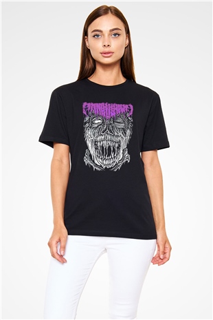 Impetigo Baskılı Unisex Siyah Tişört - Tshirt