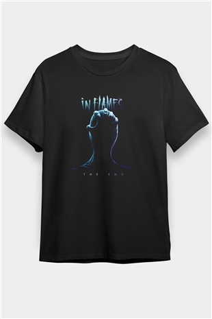 In Flames Siyah Unisex Tişört T-Shirt - TişörtFabrikası