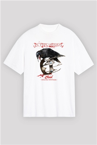 In This Moment Beyaz Unisex Oversize Tişört T-Shirt