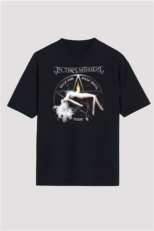 In This Moment Siyah Unisex Oversize Tişört T-Shirt