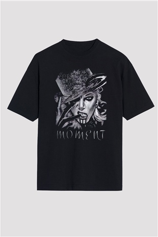 In This Moment Siyah Oversize Tişört Oversize T-shirt - TişörtFabrikası