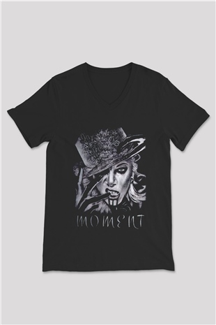 In This Moment Siyah Unisex V Yaka Tişört