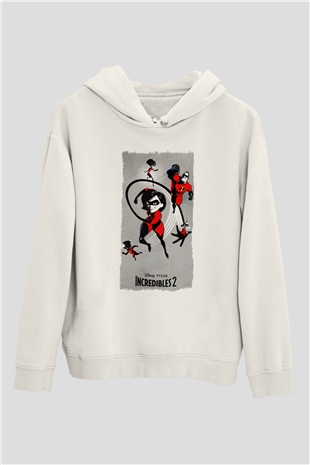 Incredibles (The) Beyaz Unisex Hoodie