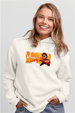 Incredibles (The) Beyaz Unisex Hoodie
