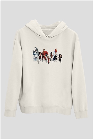 Incredibles (The) Beyaz Unisex Hoodie