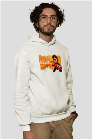 Incredibles (The) Beyaz Unisex Hoodie