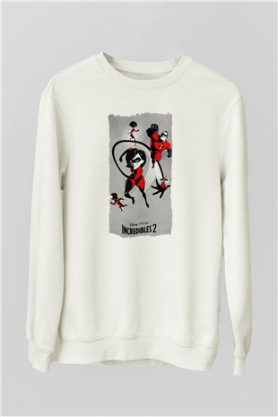 Incredibles (The) Beyaz Unisex Sweatshirt