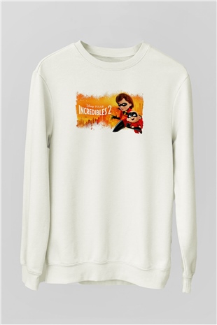 Incredibles (The) Beyaz Unisex Sweatshirt