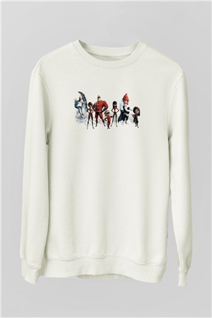 Incredibles (The) Beyaz Unisex Sweatshirt