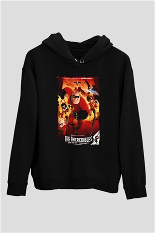 Incredibles (The) Siyah Unisex Hoodie