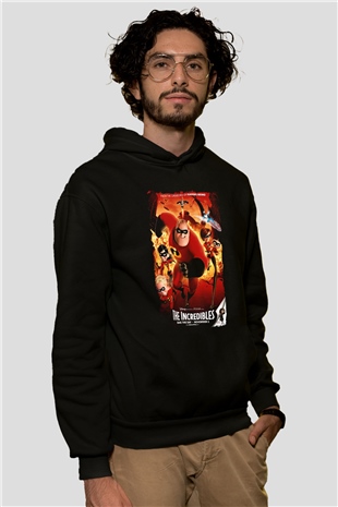 Incredibles (The) Siyah Unisex Hoodie