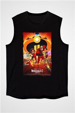 Incredibles (The) Siyah Unisex Kolsuz Tişört