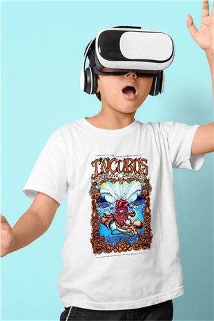 Incubus Baskılı Beyaz Unisex Çocuk Tişört