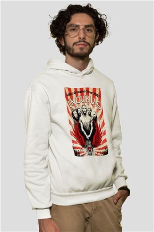 Incubus Beyaz Unisex Kapşonlu Sweatshirt