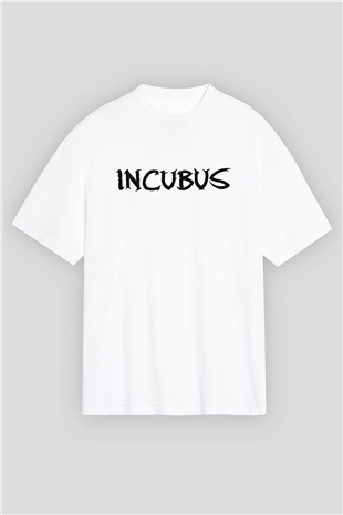 Incubus Beyaz Unisex Oversize Tişört T-Shirt