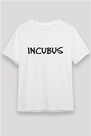 Incubus Beyaz Unisex Tişört T-Shirt - TişörtFabrikası