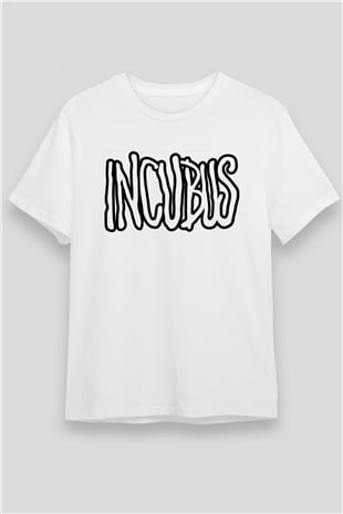 Incubus Beyaz Unisex Tişört T-Shirt - TişörtFabrikası