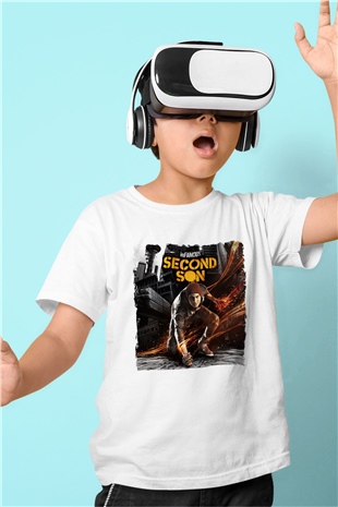 Infamous Beyaz Unisex Çocuk Tişört