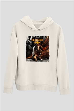 Infamous Beyaz Unisex Hoodie