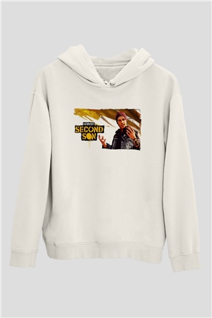 Infamous Beyaz Unisex Hoodie