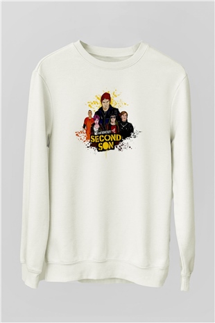 Infamous Beyaz Unisex Sweatshirt