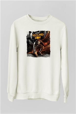 Infamous Beyaz Unisex Sweatshirt
