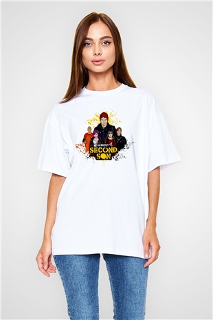Infamous Beyaz Oversize Tişört Oversize T-shirt
