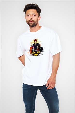 Infamous Beyaz Oversize Tişört Oversize T-shirt