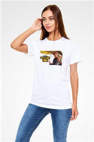 Infamous Beyaz Unisex Tişört T-Shirt