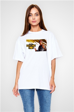 Infamous Beyaz Oversize Tişört Oversize T-shirt
