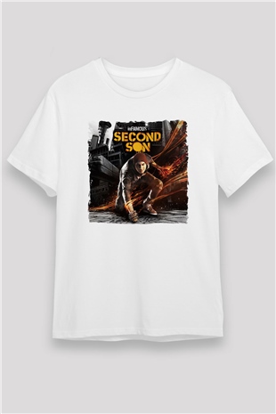Infamous Beyaz Unisex Tişört T-Shirt