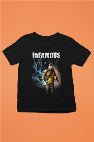 Infamous Siyah Unisex Çocuk Tişört