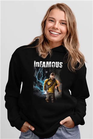 Infamous Siyah Unisex Hoodie