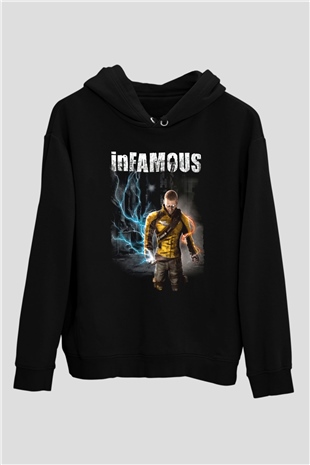 Infamous Siyah Unisex Hoodie