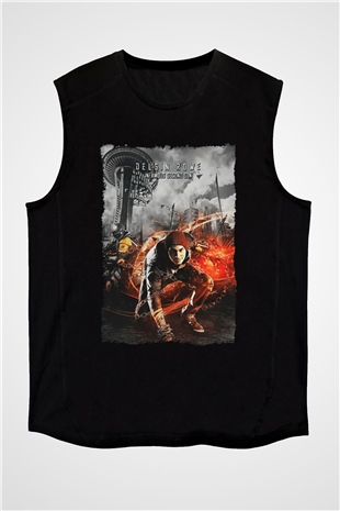Infamous Siyah Unisex Kolsuz Tişört