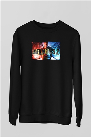 Infamous Siyah Unisex Sweatshirt