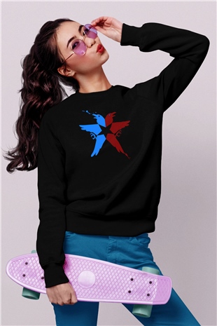 Infamous Siyah Unisex Sweatshirt