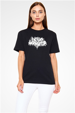 İnfant Annihilator Baskılı Unisex Siyah Tişört - Tshirt