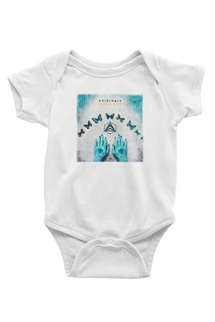 Infected Mushroom Baskılı Beyaz Unisex Bebek Body - Zıbın