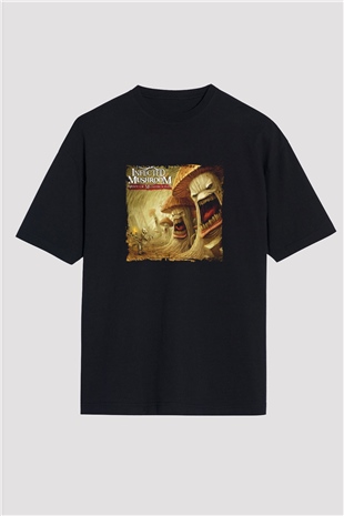 Infected Mushroom Baskılı Unisex Oversize Siyah Tişört