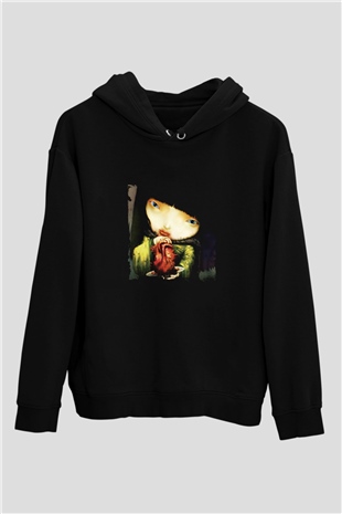 Infected Mushroom Baskılı Unisex Siyah Hoodie