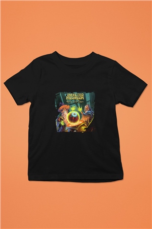 Infected Mushroom Baskılı Unisex Siyah Çocuk Tişört