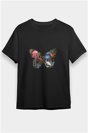 Infected Mushroom Baskılı Unisex Siyah Tişört