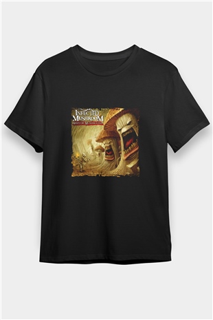Infected Mushroom Baskılı Unisex Siyah Tişört