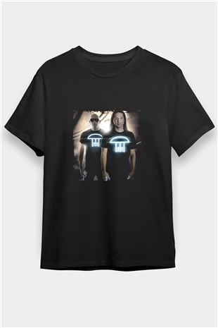Infected Mushroom Baskılı Unisex Siyah Tişört